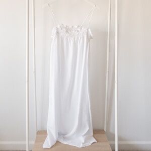 H&M White Midi Dress - Medium